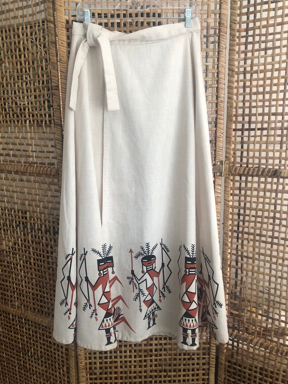 1970s Kachina wrap skirt