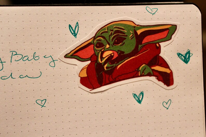 Baby Yoda Grogu the Child Eating Frog Eggs or Boba in Varied Etsy