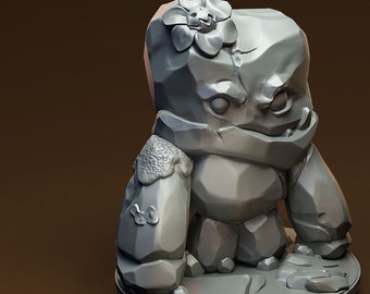 Tiny Stone Golem &quot;Flintnmarg&quot; from Print&#39;N&#39;Paint