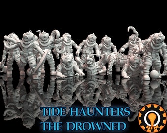 Dark Foundry Tide Haunters The Drowned. Great cultists and mutants for tabletop wargames.