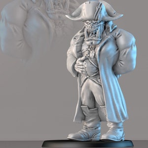 Napoleorc, Orc Warboss 28 mm, un bon proxy pour les jeux de société et les dioramas