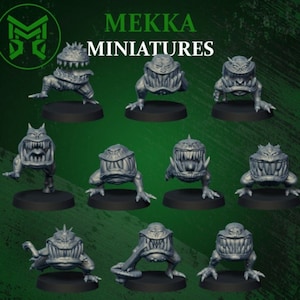 Set of 10 Chompa Orc Hounds by Mekka Miniatures, Perfect for Tabletop Wargaming, 28mm-32mm Scale, Good for Fantasy Fotball and Grimdark Wars