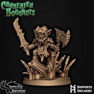 Cankergit Bogbloke Cankerfen Boggrots by Battleyak for Tabletop Games, Dioramas and RPGs, made in 32mm heroic scale!