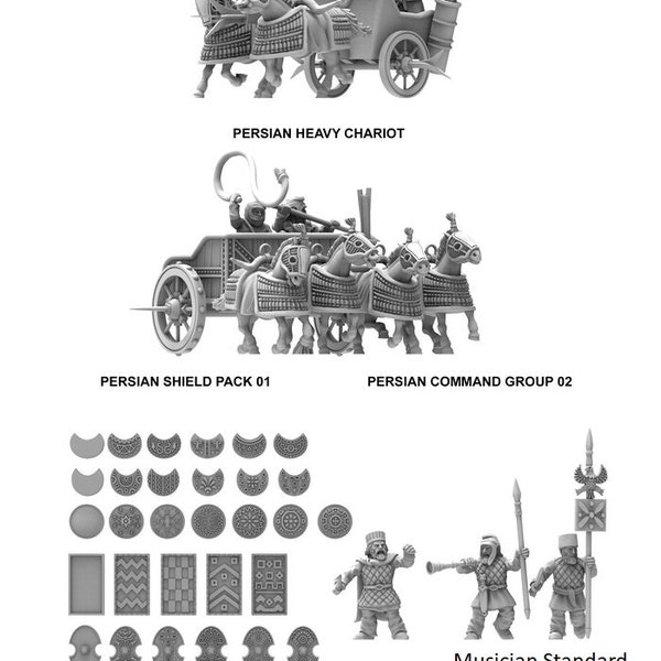 Individual Persian Forces for Games and Dioramas. Available in 15mm and 28mm Scale for Popular Tabletop Wargames, perfect for collectors