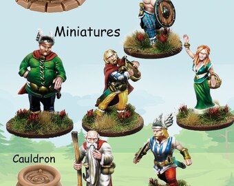 Celtic Villagers, Sold Individually or in a set, 28mm to 32mm Scale tabletop wargaming, dioramas and fantasy football, Sculpted by Lovecraft