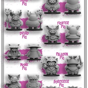 Pig Person by Heresy Labs Including Assassin, Barbarian, Bard, Cleric, Druid, Fighter, Monk, Paladin, Ranger, Sorcerer, Warlock and Wizard