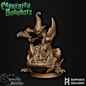 Frogrider #3  Cankerfen Boggrots by Battleyak for Tabletop Games, Dioramas and RPGs, made in 32mm heroic scale!