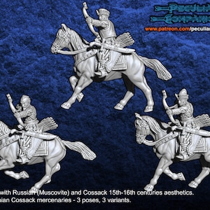 Cossack Montierte Bogenschützen 15.-16. Jahrhundert Russischer Stil 28mm Skala, perfekt für 28mm oder 32mm Waage Tabletop Gaming und Dioramas