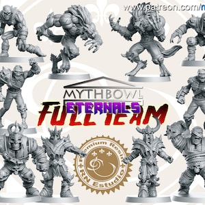 Eternals Undead Team By RN Estudio, dostępny w 28 mm, 32 mm i 32 mm Heroic Scale! Idealny do Fantasy Football i Wargaming