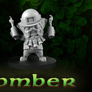 Bomber Leprechaun Model by Crosslances for 28mm to 32mm Miniature Wargaming, Dioramas and Fantasy Football