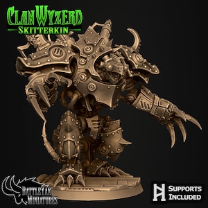 Wyzerd Skitterkin Rat-Men Verminator #1 for Tabletop Games, Dioramas and RPGs, made in 32mm heroic scale!