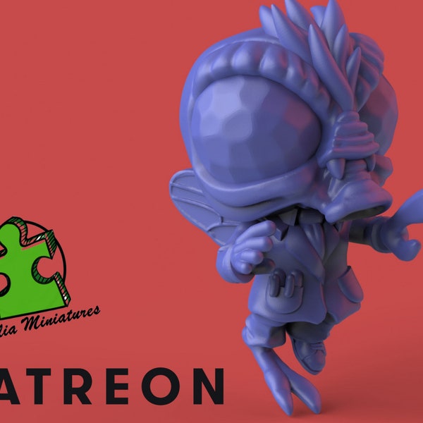 Human Fly Chibi Figurine by Celia Miniatures, Suitable for 28-32mm Tabletop Gaming or Dioramas!
