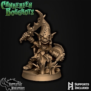 Cankergit Hoodlum #4 Cankerfen Boggrots by Battleyak for Tabletop Games, Dioramas and RPGs, made in 32mm heroic scale!