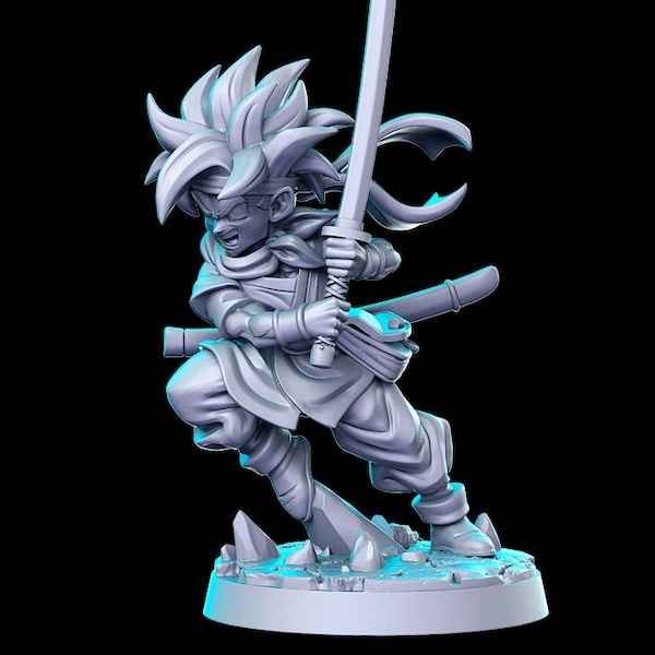 Kentaro JRPG character by RN Estudio made for 28-32mm tabletop scale gaming