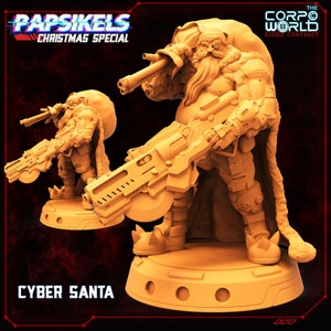 Cyber Santa Papsikel 32mm Scale good for tabletop Games and Dioramas