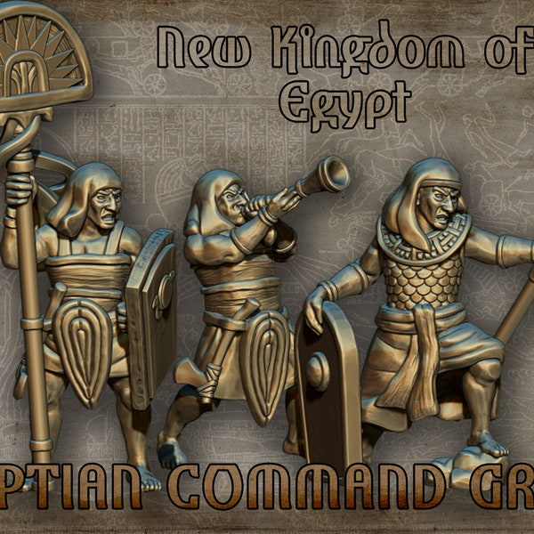 New Kingdom of Egypt Bronze Age Forces Sculpted by Red Copper Minis, Available in 15mm and 28mm scale for Historical Wargaming and Dioramas