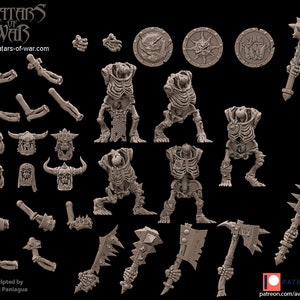 Orc Skeleton Parts by Avatars of War, suitable for 28-32mm scale wargaming and hobbyists