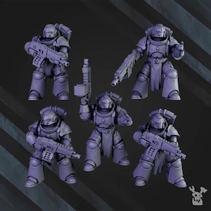Space Knights Tactical Squad by Dakkadakka for 32mm tabletop games