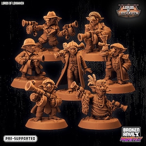 Goblin Gangster Set by Broken Anvil Miniatures, Perfect for 28mm-32mm games, great gift for greenskin fans