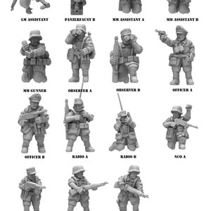 German Infantry Forces for WW2 Games and Dioramas. Available in 15 and 28mm Scale for Popular Tabletop Wargames Sold Individually