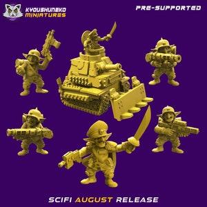 Space Goblins Designed by Kyeushuneko AvailableIndividually or in a Saver Pack! Suitable for 28mm and 32mm Tabletop Wargaming and Dioramas