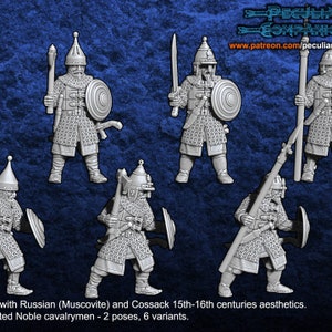 Schwere Infanterie 15.-16. Jahrhundert Russischer Stil 28mm Skala, perfekt für 28mm oder 32mm Skala Tabletop Gaming und Dioramas