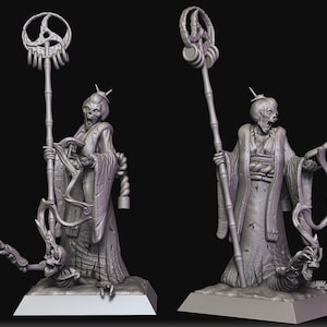 Undead Geisha von Raven Twin Miniatures, Ideal für 28mm-32mm Tabletop Games und Dioramas