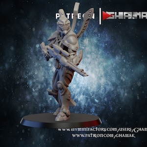 Amish space elf guard Ghamak Eldar Guardian Proxy good for miniature games and dioramas