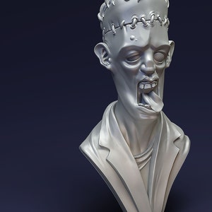 Frankenstein&#39;s Monster Bust by Print&#39;N&#39;Paint Miniatures AKA Frankie