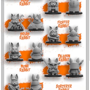 Hare Person by Heresy Labs Including Assassin, Barbarian, Bard, Cleric, Druid, Fighter, Monk, Paladin, Ranger, Sorcerer, Warlock and Wizard