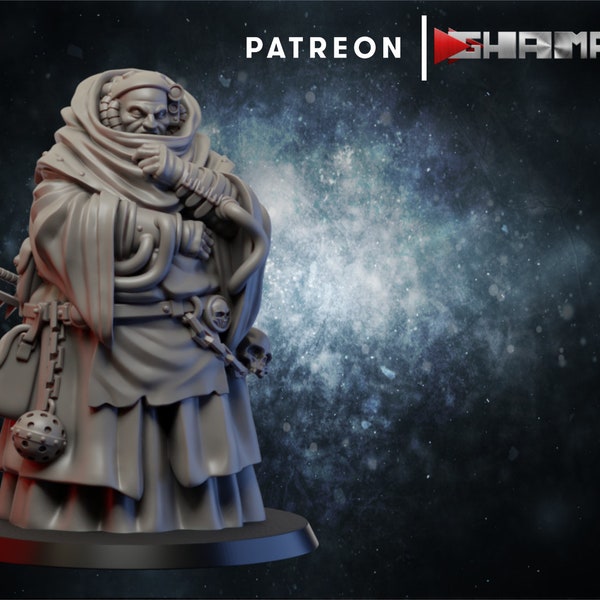Confessor of the Imperial Inquisition by Ghamak proxy for 28mm, 32mm and 54mm Tabletop games and dioramas