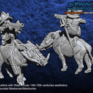Goblin Marksmen West African Style 28mm scale, perfect for 28mm or 32mm scale tabletop gaming and dioramas