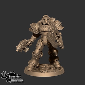 Space Marine Knight 3 for sci fi and cyberpunk tabletop games and dioramas