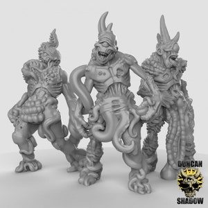 Plague Demon Trio by Duncan Shadow Luca, perfect for 28mm or 32mm miniature wargaming and dioramas!