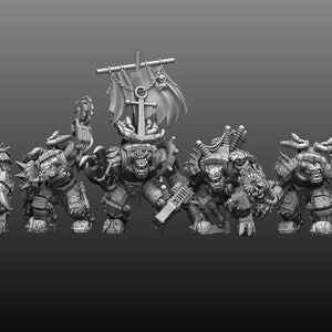 Space Ork Mega Armored Warriors, set of six or individual, for Tabletop Wargaming by Bulwark Games