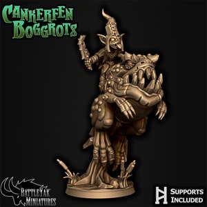 Frogrider #4  Cankerfen Boggrots by Battleyak for Tabletop Games, Dioramas and RPGs, made in 32mm heroic scale!