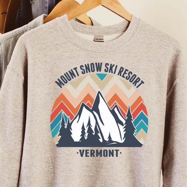 Mount Snow sweatshirt Vermont ski resort sweatshirt Green Mountain winter apparel Mount Snow Skiing sweatshirt Vermont Mount Snow Vermont