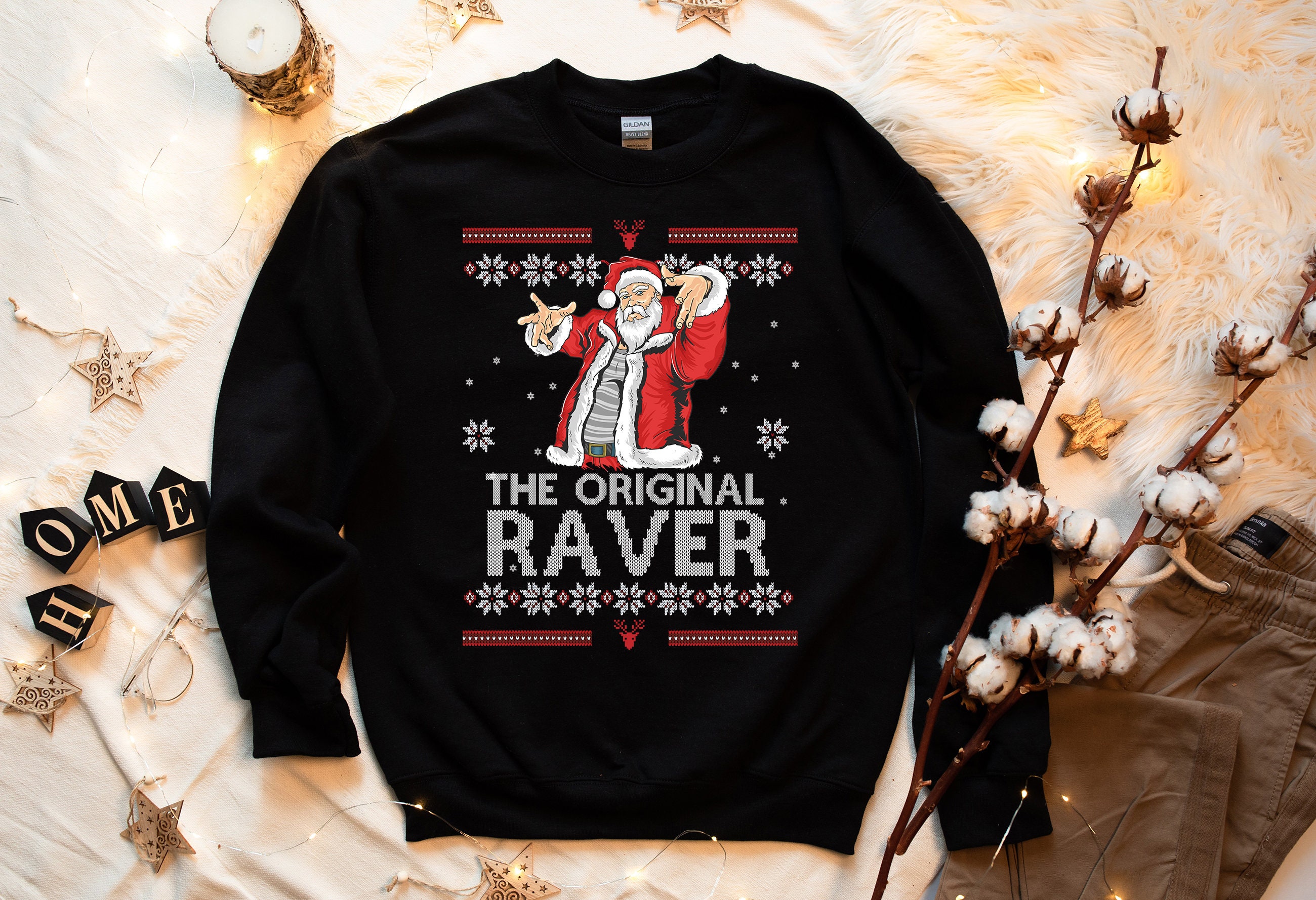 Santa Claus Raver, Christmas Party Rave, Funny Christmas Sweatshirt, Ask Your Mom If I'm Real, Santa Claus Ugly Christmas Sweater