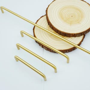 Dunne cilindergrepen, ronde kastknoppen, massief messing handdoekenrek, lange trekstang, eenvoudige lange handgrepen, messing staaf voor kast, kledingkast, kasten
