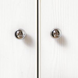 Pomo de bola plateado brillante, tiradores esféricos, tiradores redondos para armarios, pomos plateados para cajones, repuestos para estudio, armario, alacena, cómoda y armarios.