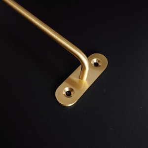 Massief messing handdoekbeugel, handdoekenrek, messing rail, kastgrepen, lange messing deurgrepen, ladegrepen, gouden ladegrepen, messing beugelgrepen, kastgrepen