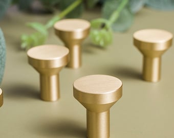 Matt Black Drawer Knobs,Circular Cabinet Knobs,Gold Kitchen Knobs,Minimalist Round Pulls, Tapered Knobs, Black Replacement Dresser Pulls