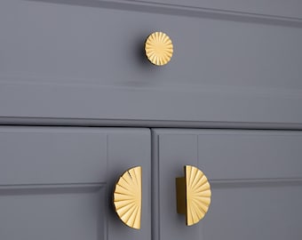 Semicircle Pulls,Sunflower Knobs,Texture Drawer Pulls,Fan Knob,Brass Circle Cabinet Knobs,Silver Semicircle Handles,Wardrobe Knobs,Gold Knob