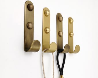 Solid Brass J Hooks,Vintage J Hooks,Bronze Hat Hooks,Coat Hooks,Brass Hooks,Clothes Hooks,Wall Hooks,Key Hooks,J Hook, Combination Sale