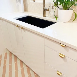 Invisible Leaf Pull, Finger Drawer Pulls,Lip Cabinet Knobs,Brass Door Handle,Replacement Door Handles,Brushed Brass Kitchen Knobs