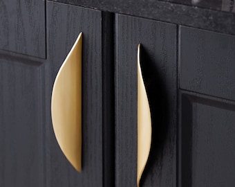 Semicircle Crescent Cabinet Pulls,Gold Drawer Pulls,Brass Cabinet Handles,Fan Knobs,Cupboard Pulls,Half Moon Cabinet Pulls,Half Circle Pull