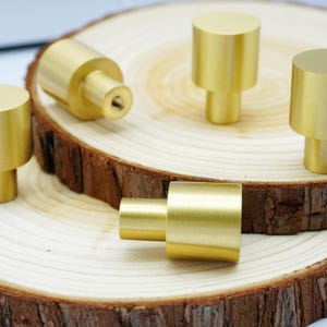 Cilinderknoppen, knopknoppen, massief messing kastknoppen, keukengrepen, ladeknoppen, vervangende deurknop, gouden ladegrepen, dressoirgrepen