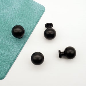 Black Ball, Spherical, Round Solid Brass Cabinet Knobs, Matte Black Pulls Handles For Drawer,Replacement,Study,Wardrobe,Cupboard,Dresser
