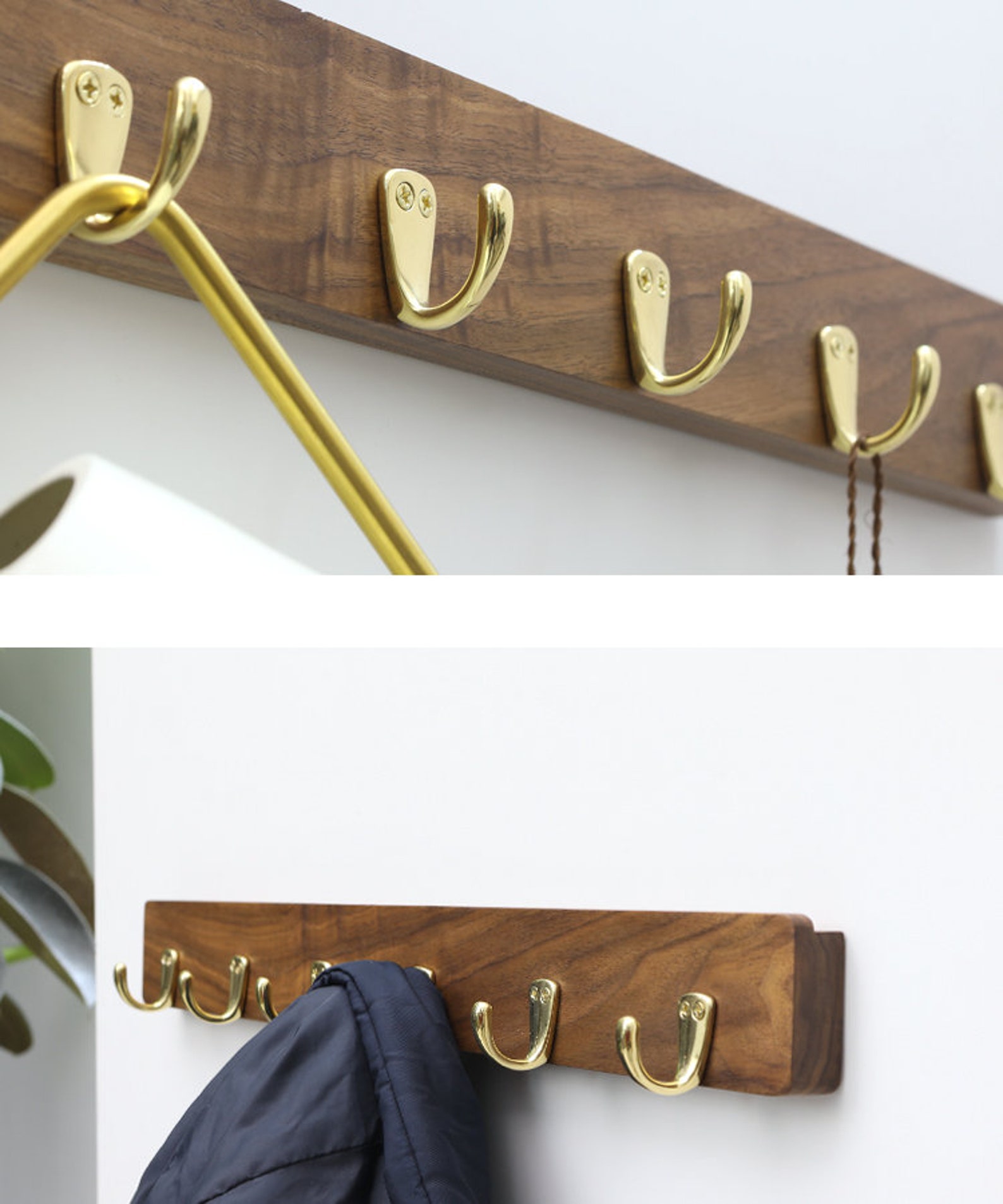 Solid Brass Gold J Hooks Vintage Hook Vintage Double Hooks Etsy