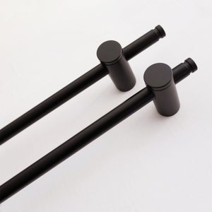 Extra Long Barn Bar Solid Brass Handles, Long Black Pulls, Adjustable Balck T Bar Pulls,Matte Balck Wardrobe Door Handles,Simple Modern Pull